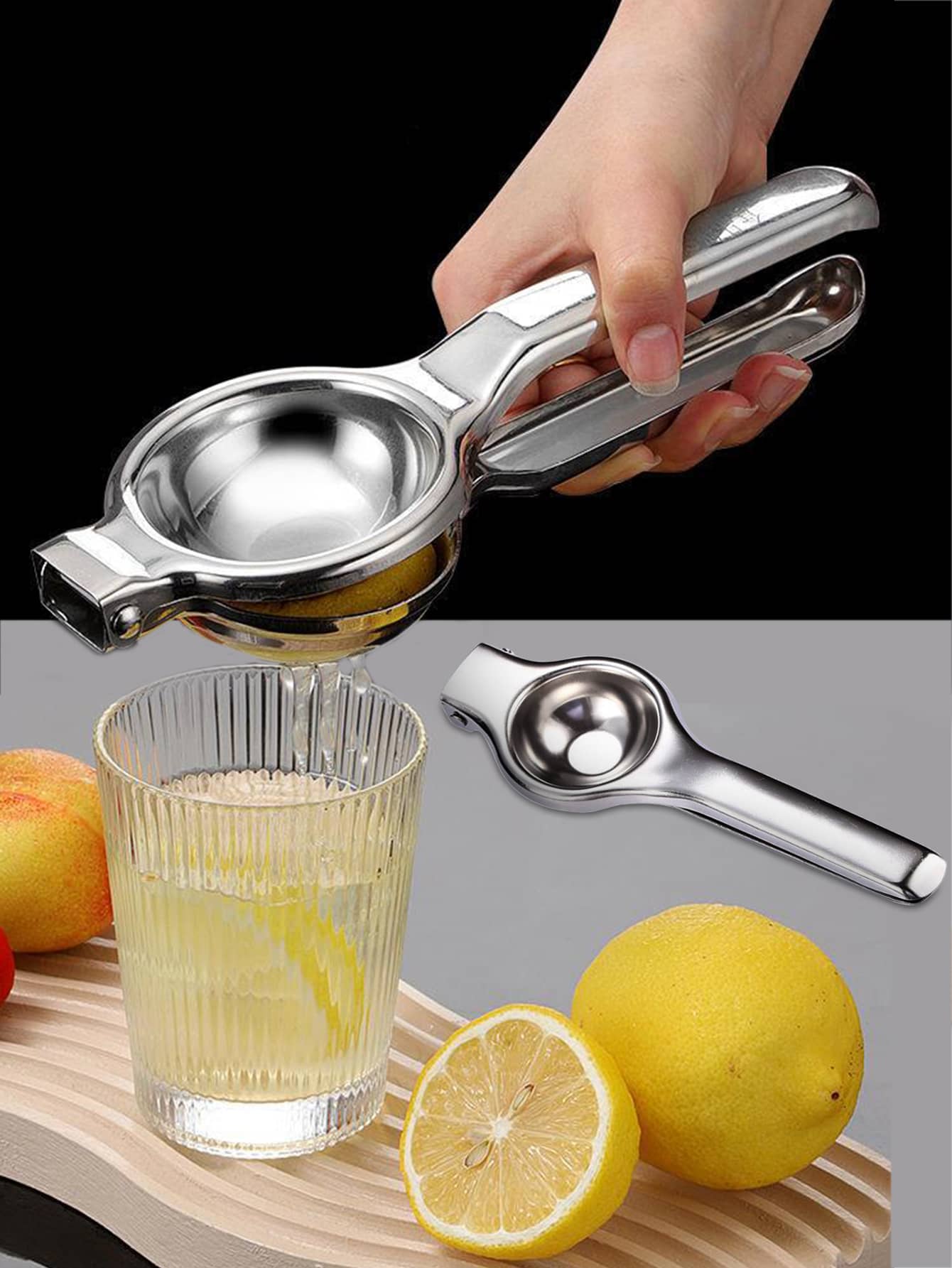 1pc Stainless Steel Hand Juicer