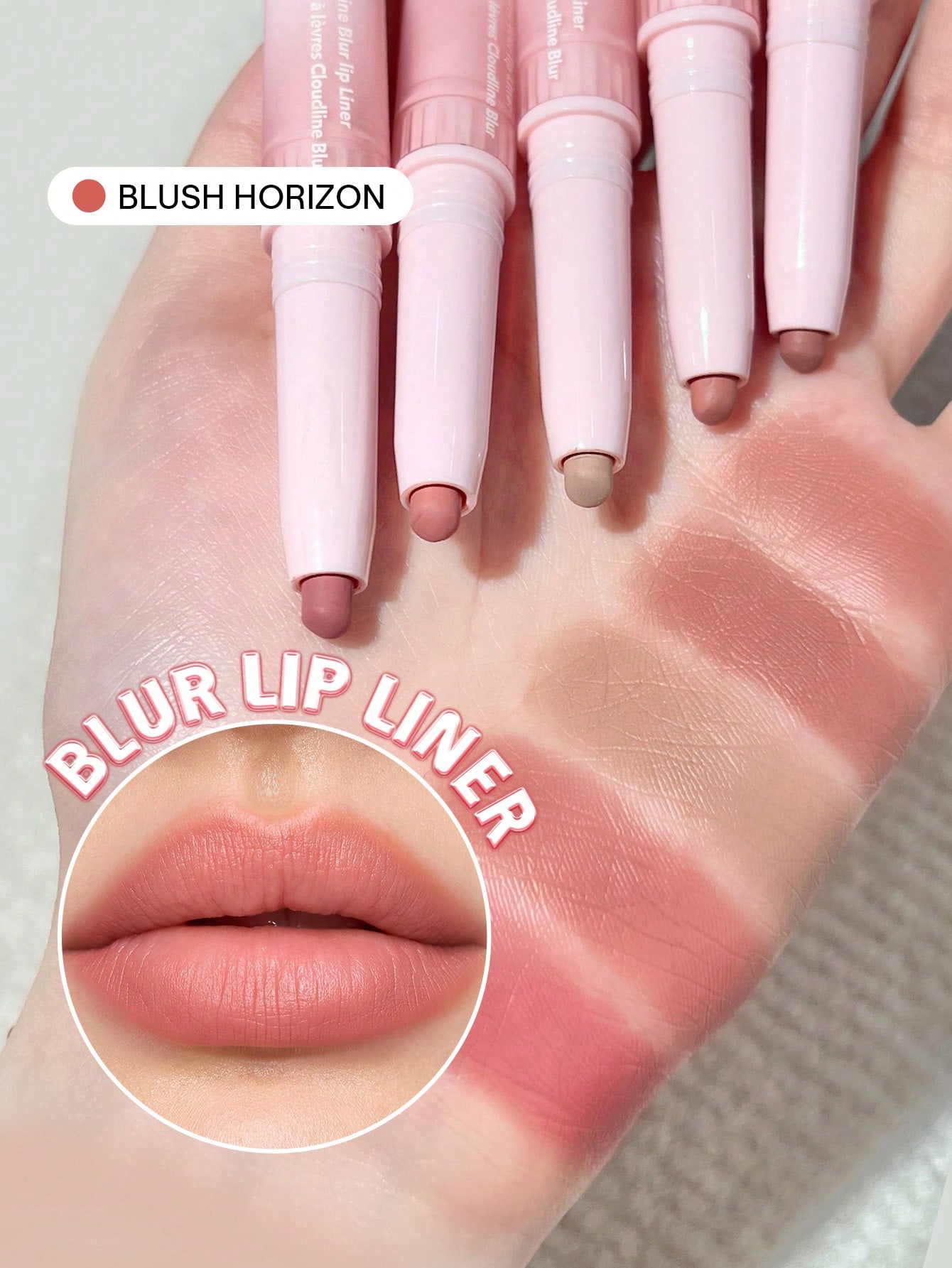 SHEGLAM Cloudline Blur Lip Liner-Blush Horizon Lip Combo