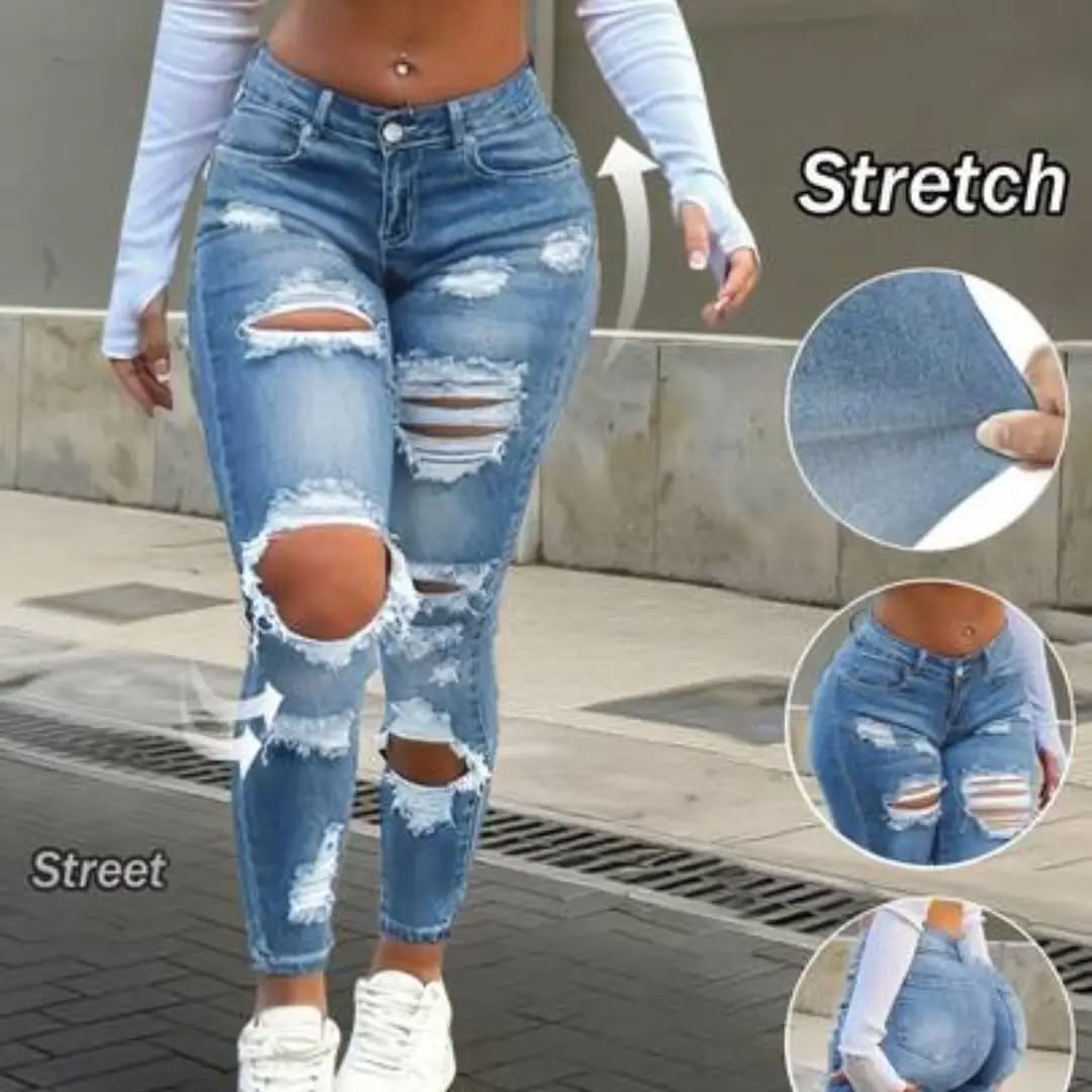 2026 Summer Y2K Retro Sexy Blue Skinny Jeans