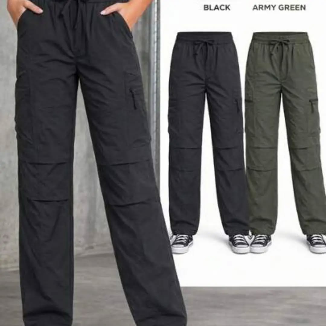 GRIM PANDA 1pc Women's Quick-Dry UPF Sun Protection Cargo Pants With Drawstring Waist