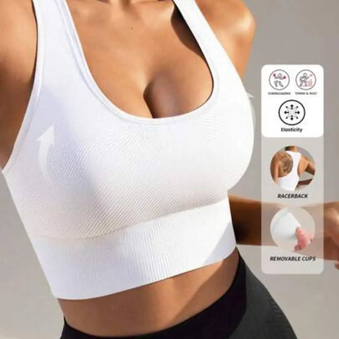 Yefecy Women's High Impact Seamless Padded Sports Bra
