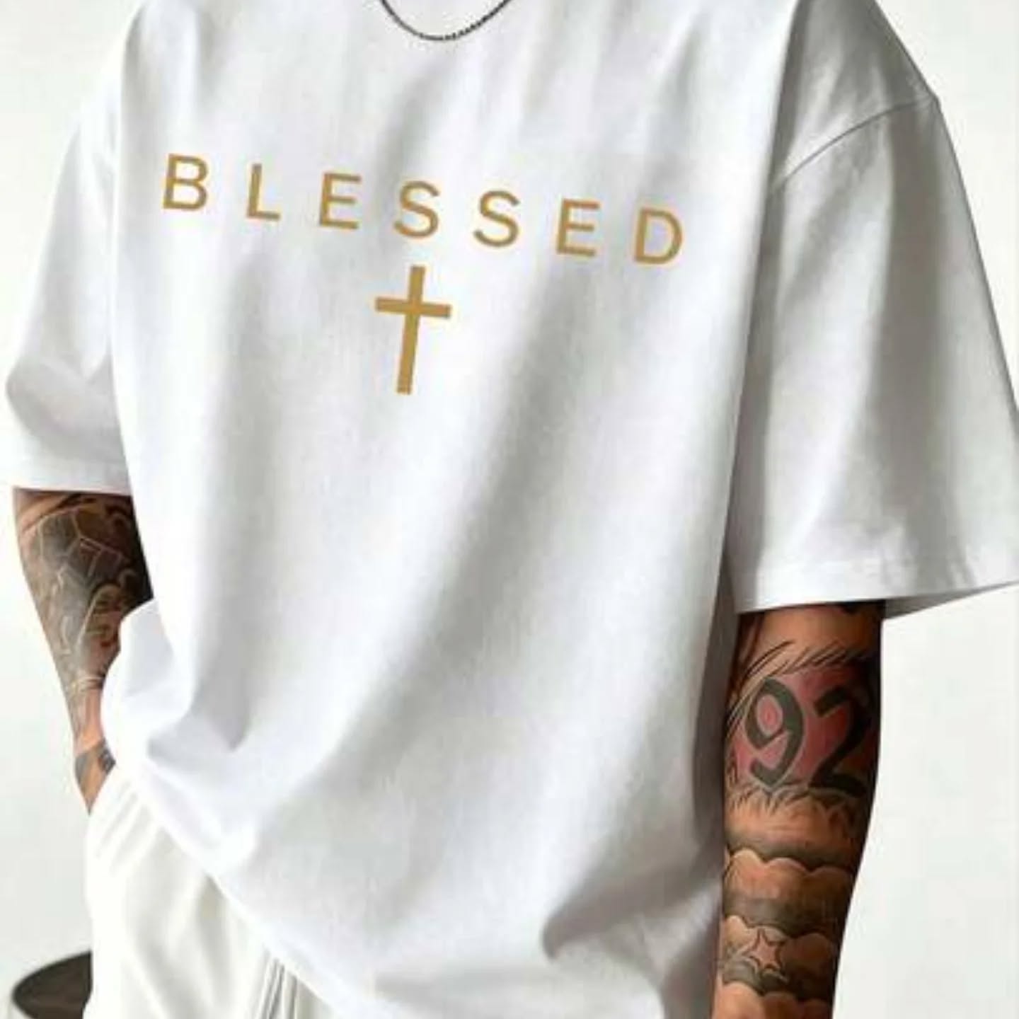Plus Size Men's Casual Versatile Simple English Slogan Print Short Sleeve T-Shirt