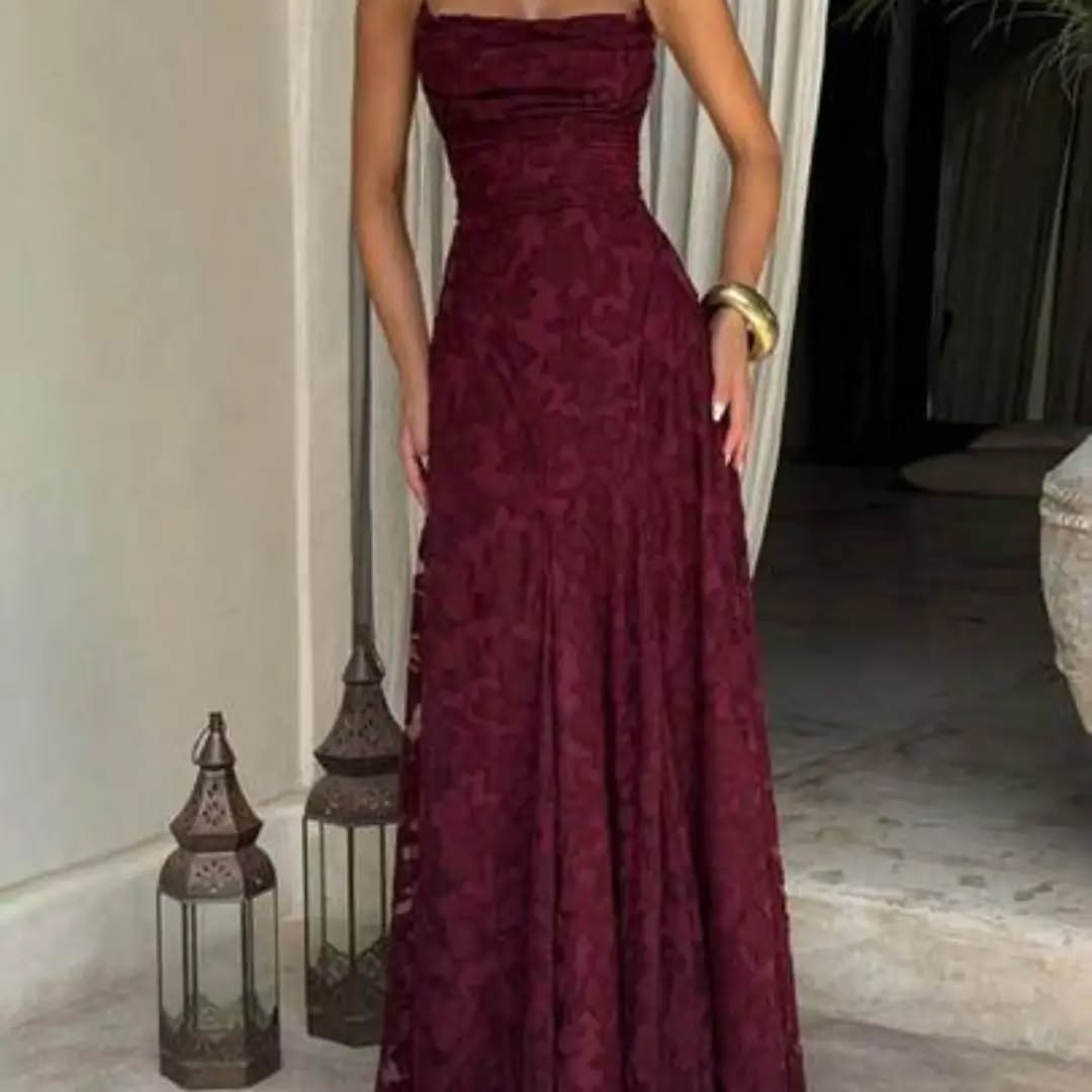1pc Women's Solid Color French Elegant Elegant Camisole High Waist Dress Party Summer