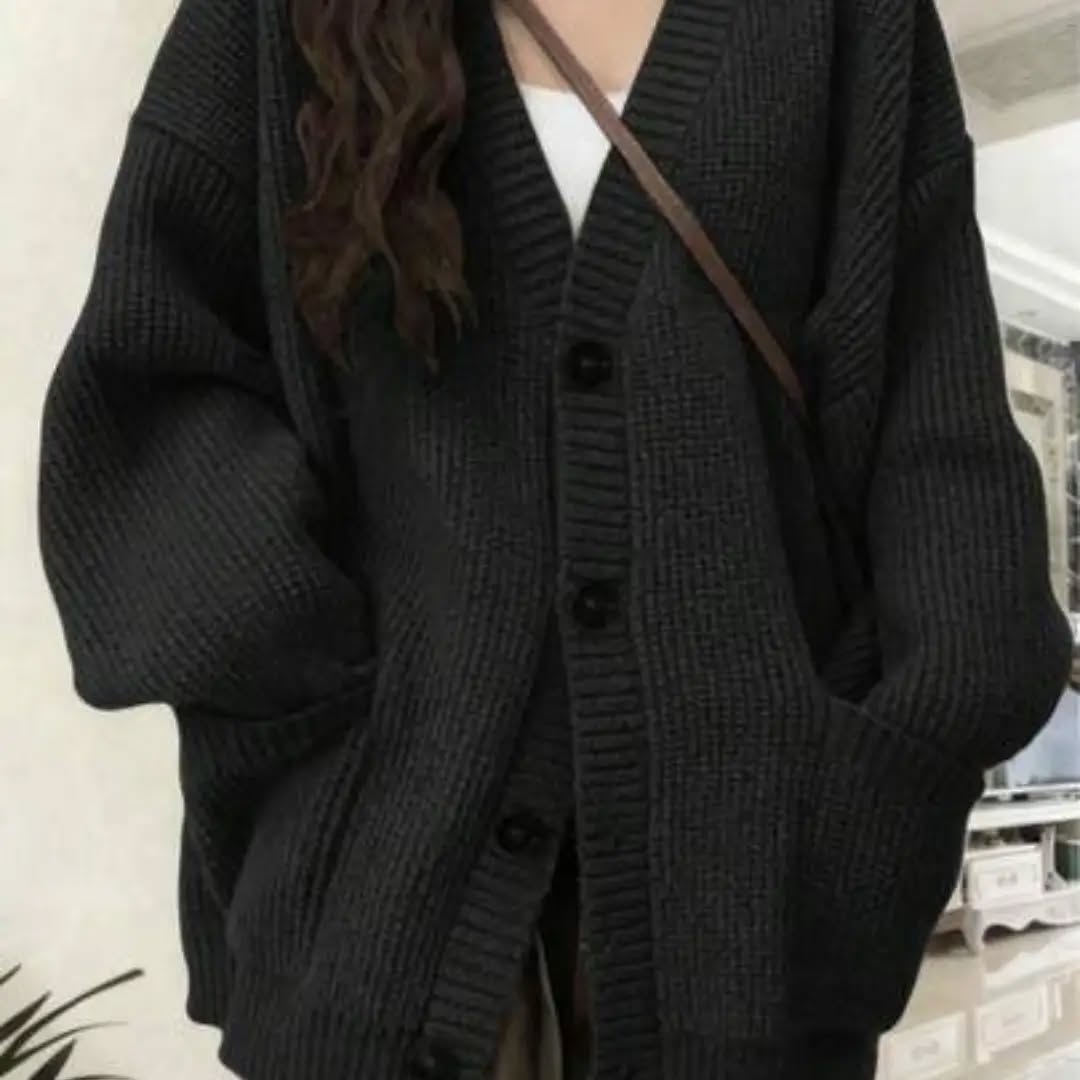 Women's Fashionable Knitted Cardigan Sweater For Autumn/Winter