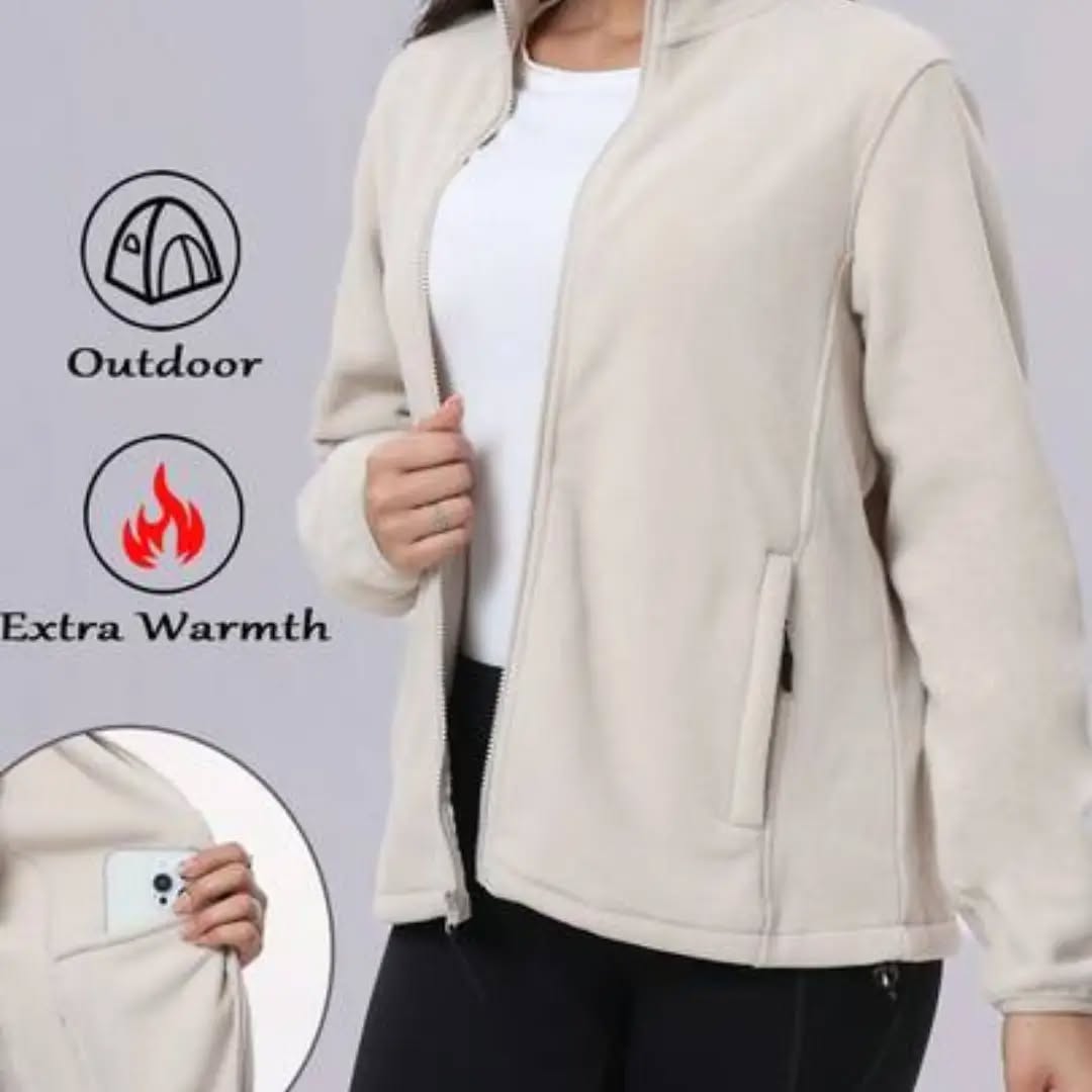 RUNONWHEELS 5 Women's Classic Full Zip Soft Warm Fleece Jacket