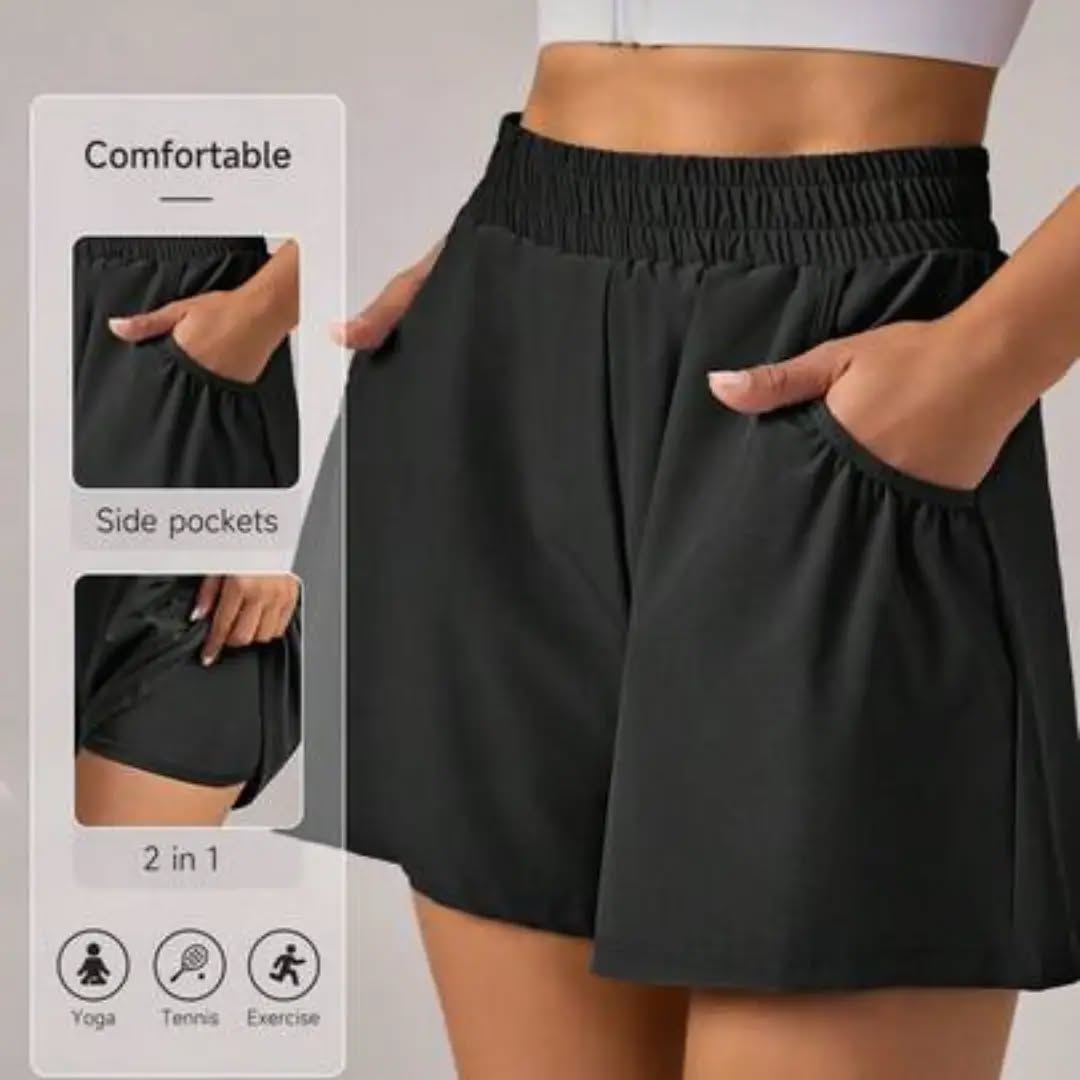 1pc VUTRU Elastic Waist Shorts With Pockets