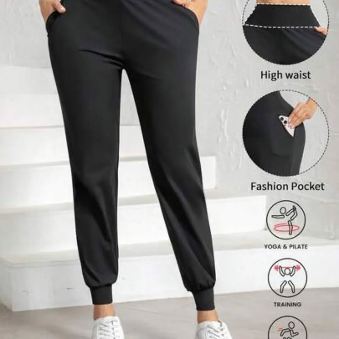 Women's High Waist Ice Silk Sports Pants