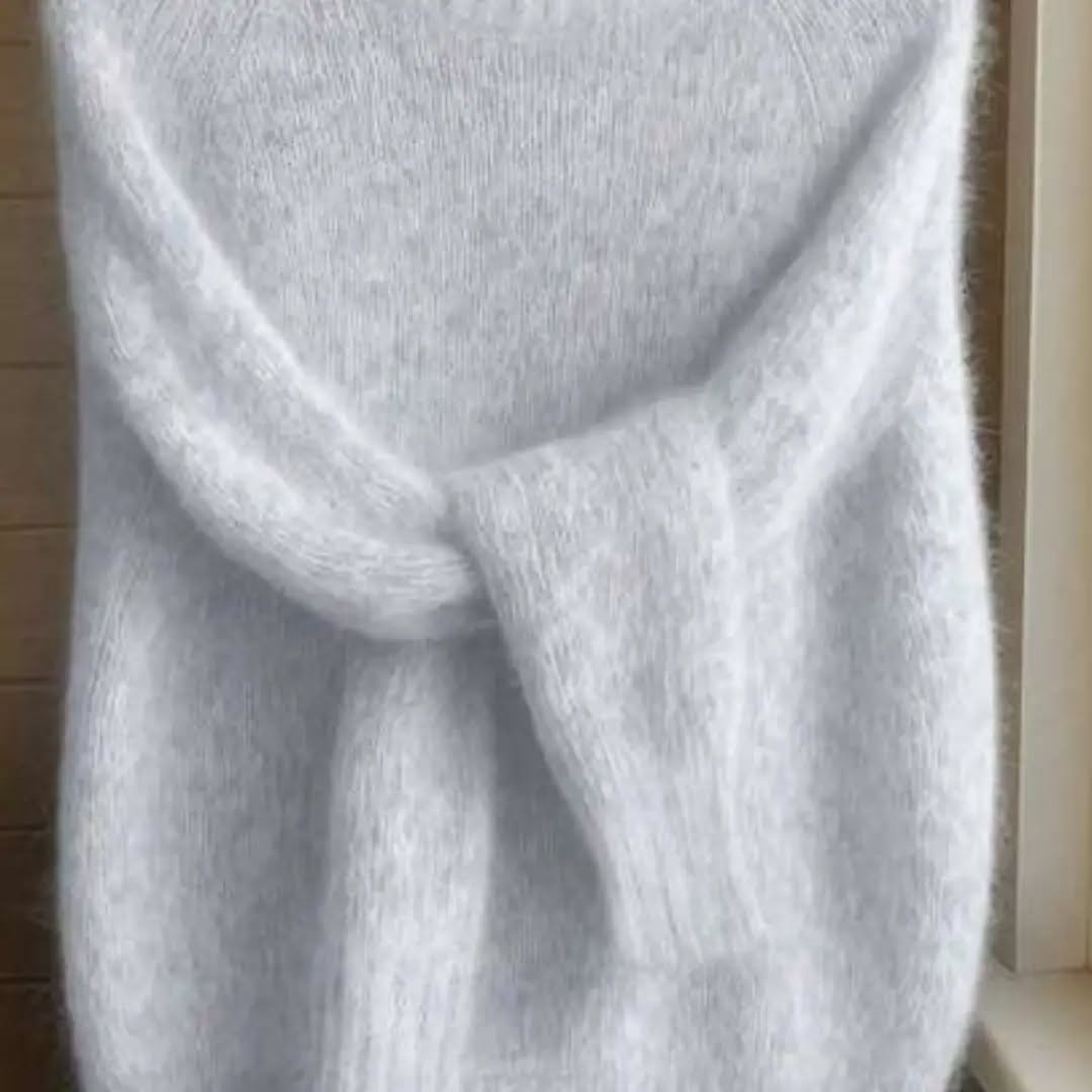 Women's Brushed Mohair Sweater - French Inspired Raglan Sleeve