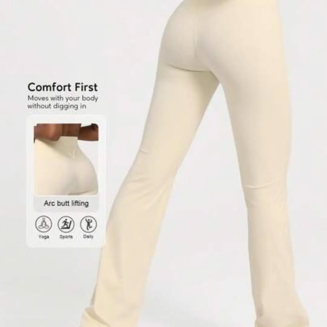 Sodalemon Ladies' Sporty Tight Flare Yoga Dance Pants Tights Spring Sports