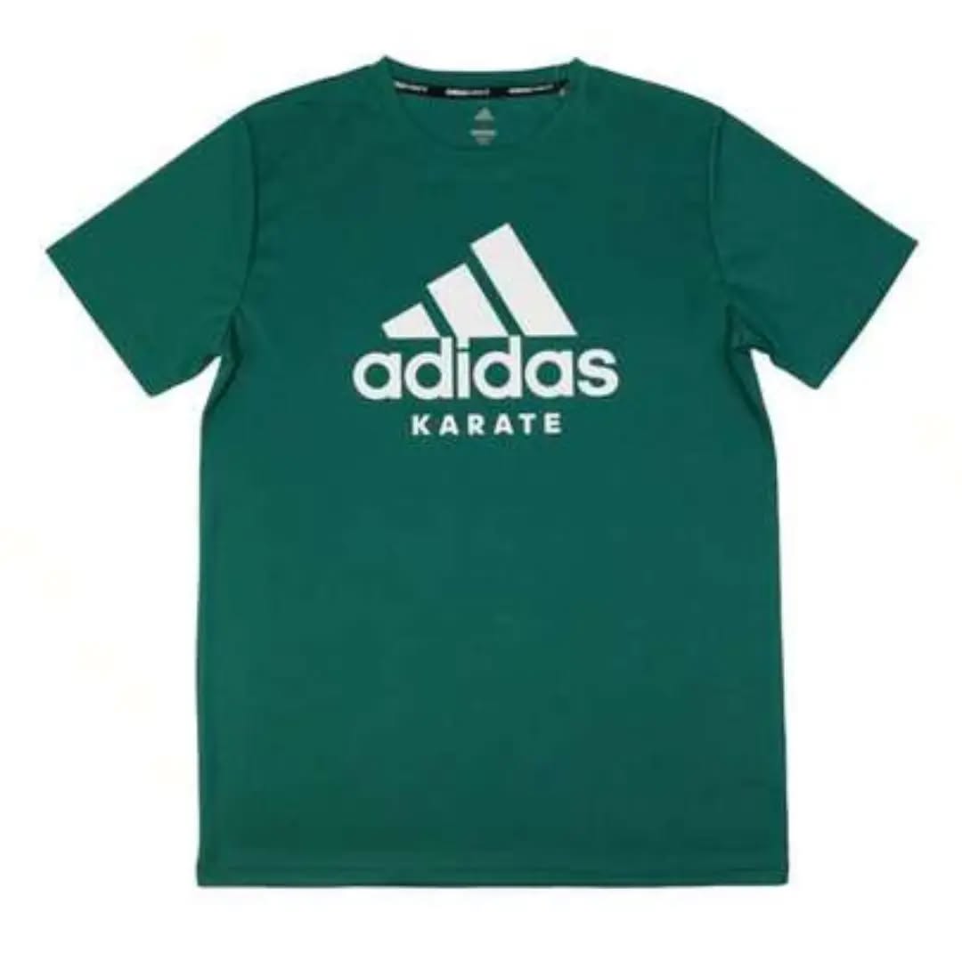 [Sporty Attention-Grabbing] Adidas Men's Green Comfortable Casual Sports Short Sleeve T-Shirt
